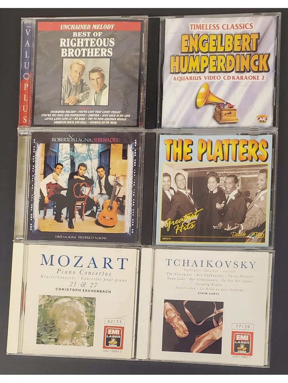 6 Mixed CD Lot: Best of Righteous Brothers, Engelbert Humperdinck+ GC